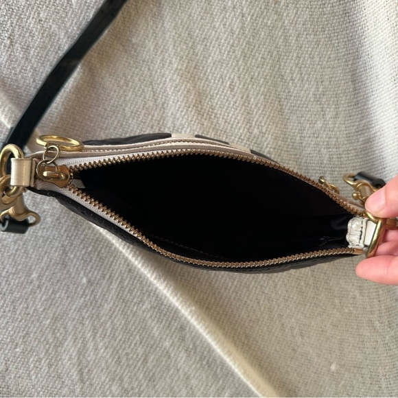 Coach Poppy Quilted Black and Cream Crossbody Bag - Picture 8 of 8
